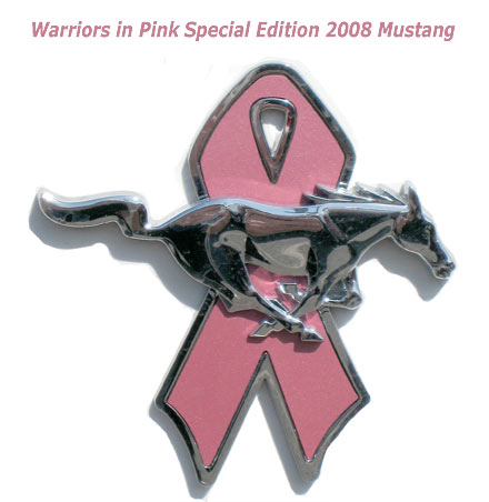 Ford mustang pink ribbon emblem #2